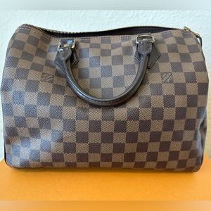 AUTHENTIC Louis Vuitton Speedy 30 Damier Ebene